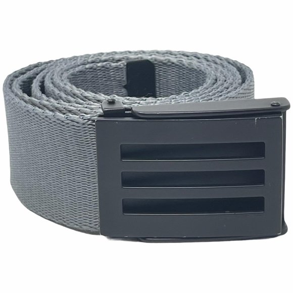 adidas | Accessories | Adidas Golf Webbing Belt Gray Black Buckle Mens X | Poshmark